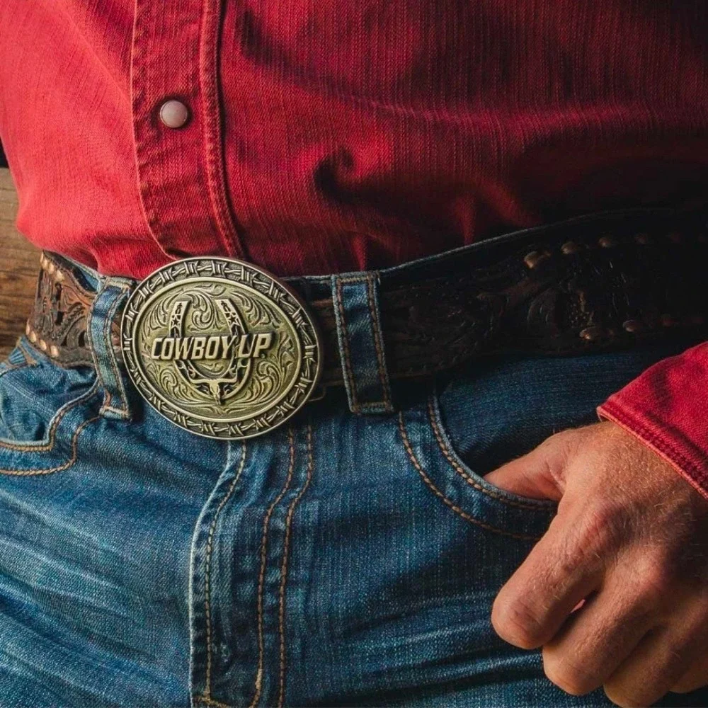 Montana Silversmiths Cowboy Up Barbed Wire‎ Buckle Retail $50 - New